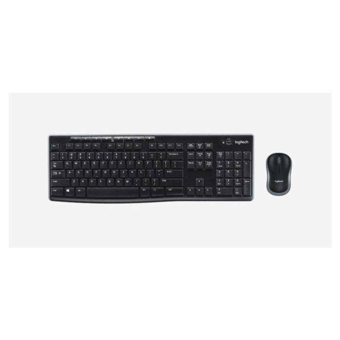 Toetsenbord- en muisset Logitech MK270 draadloos QWERTY zwart