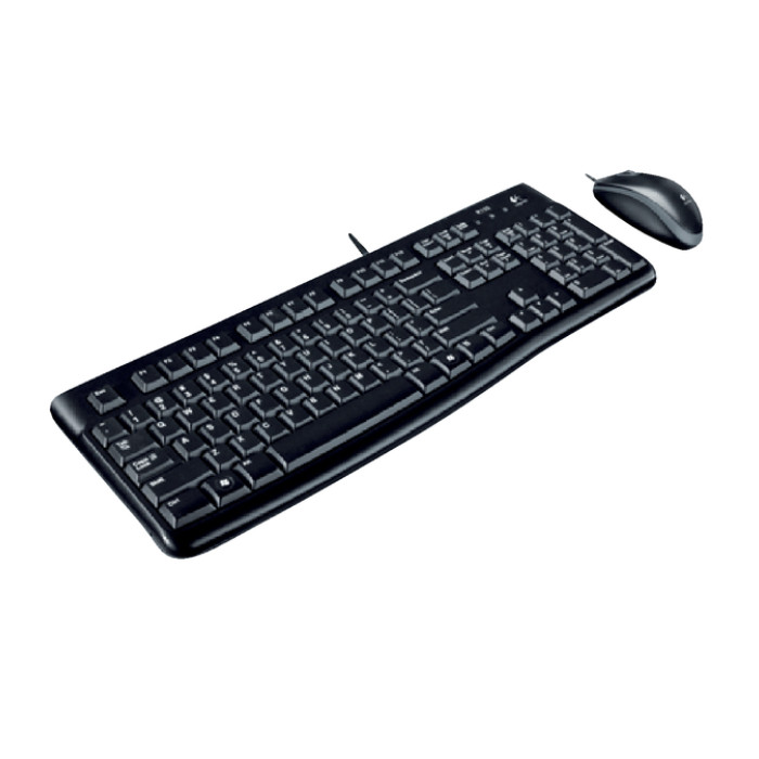 Toetsenbord- en muisset Logitech MK120 bedraad QWERTY zwart