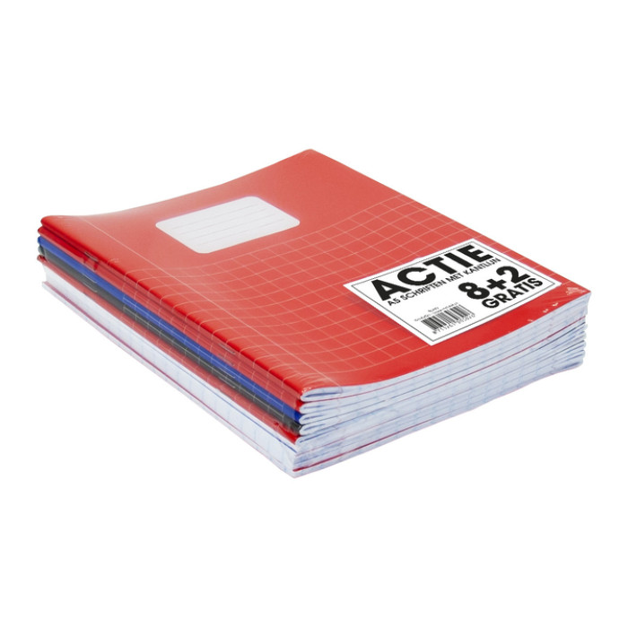 Schrift SOHO Basic A5 ruit 10x10mm 80 pagina's 60gr assorti 8+2 gratis