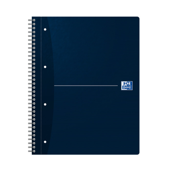 Collegeblok Oxford Office Essential A4+ lijn 4gaats 180pag 80gr ass