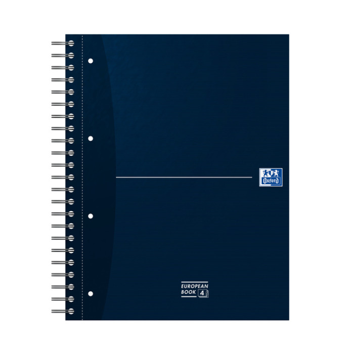 Collegeblok Oxford Office Essential Europeanbook A4+ 4gaats 120pag ass