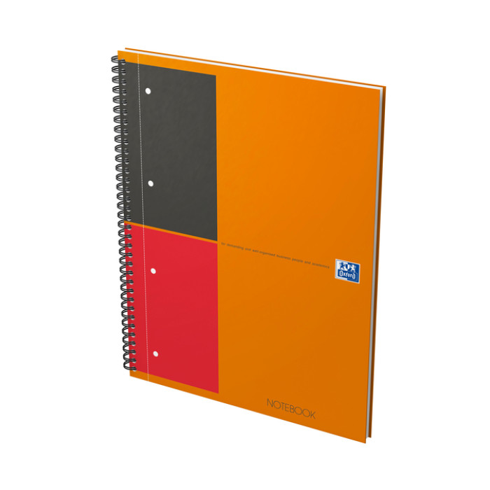 Spiraalblok Oxford International Notebook A4+ 160 pagina's lijn
