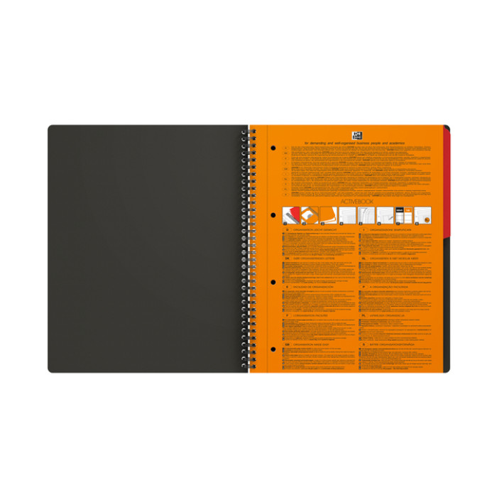 Spiraalblok Oxford International Activebook A4+ 160 pagina's ruit 5mm
