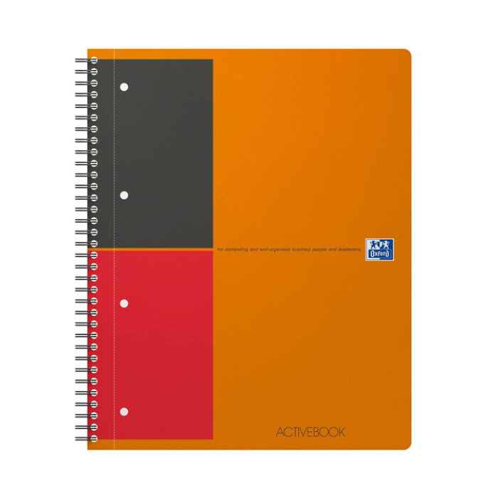 Spiraalblok Oxford International Activebook A4+ 160 pagina's lijn