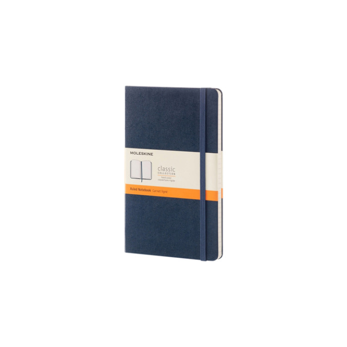 Notitieboek Moleskine large 130X210mm lijn hard cover sapphire blue