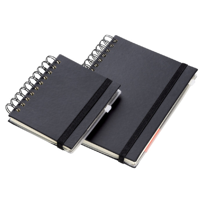 Notitieboek Quantore A5 spiraal lijn 192 pagina's 80gr zwart
