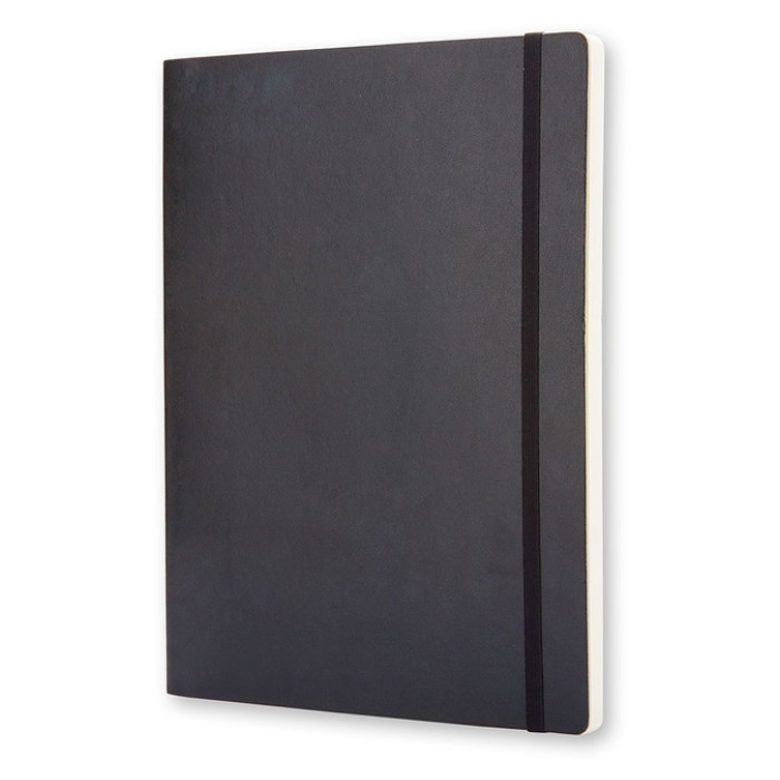 Notitieboek Moleskine XL 190x250mm blanco soft cover zwart