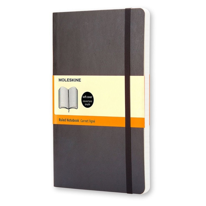 Notitieboek Moleskine pocket 90x140mm lijn soft cover zwart