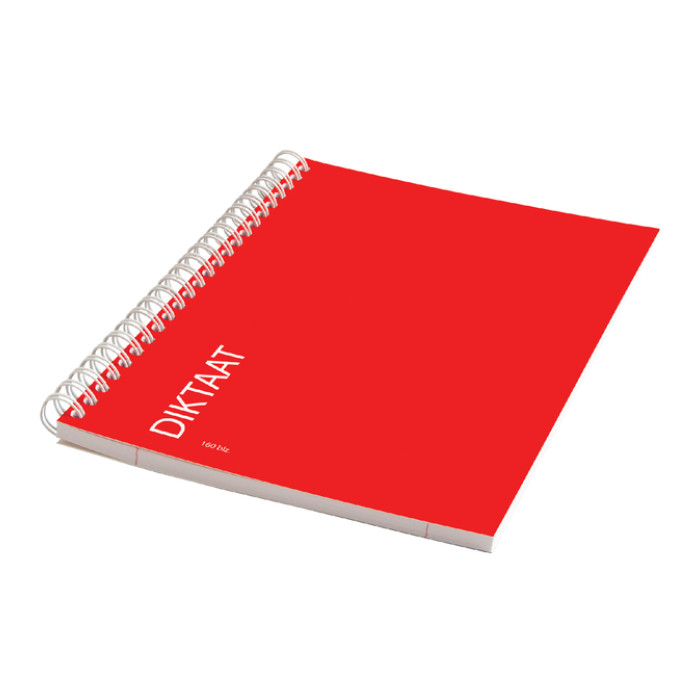Schrift Qbasic dictaat A5 spiraal lijn 160blz 70gr rood