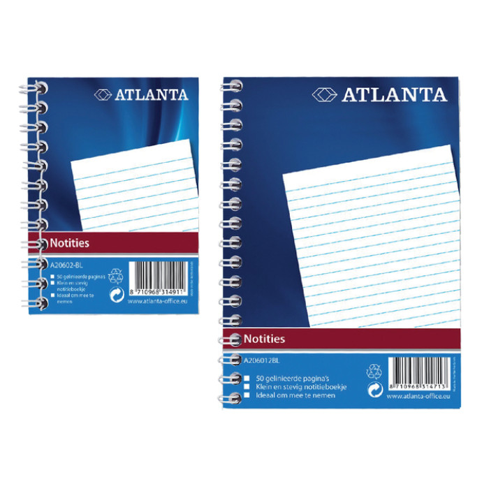 Notitieboek Djois Atlanta A7 lijn 100pagina's met zijspiraal