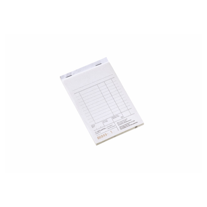 Kassablok Djois Atlanta met kopie (carbon) 142x100mm 50x2vel houtvrij wit