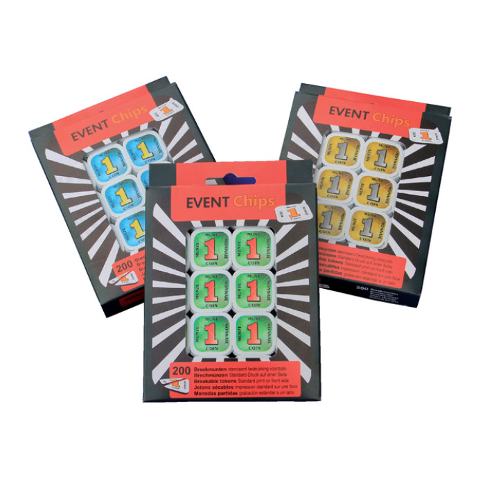 Consumptie breekmunten Combicraft 200 stuks rood