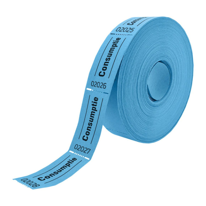 Consumptiebon Combicraft 57x30mm 2-zijdig 2x1000 stuks blauw
