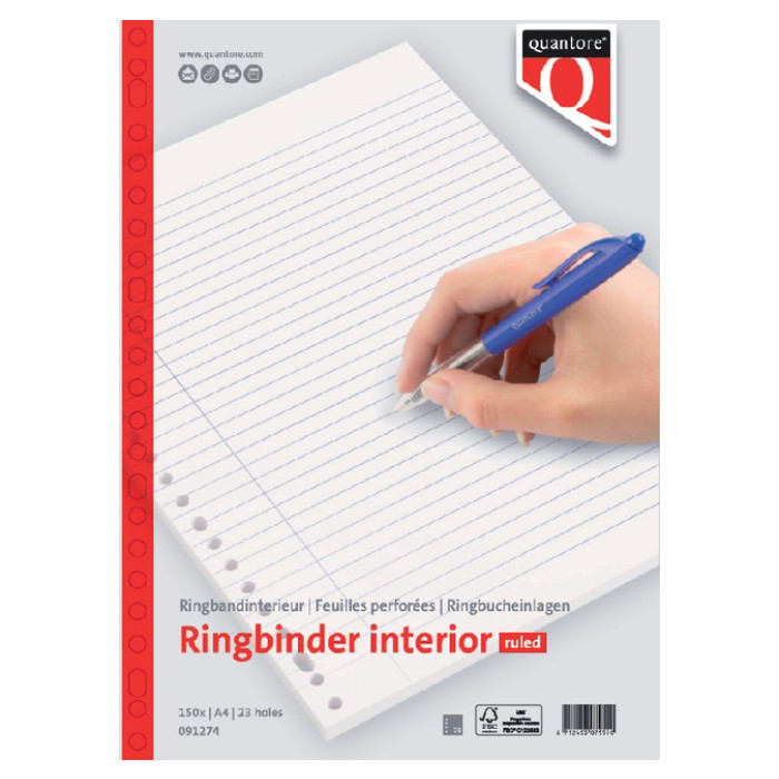 Interieur Quantore A4 23-gaats lijn 300 pagina's