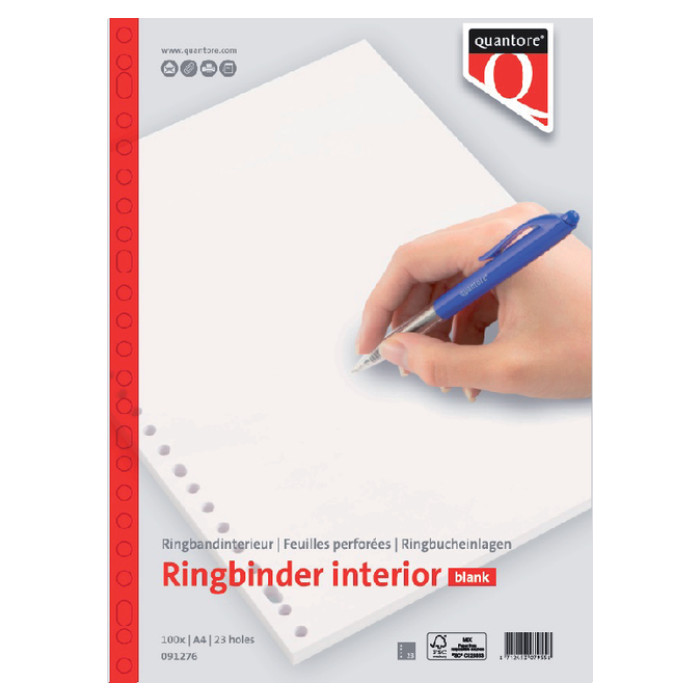 Interieur Quantore A4 23-gaats blanco 200 pagina's