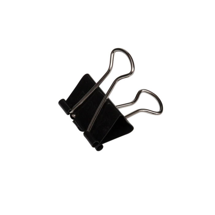 Papierklem MAUL 215 foldback 16mm capaciteit 5mm zwart 12 stuks