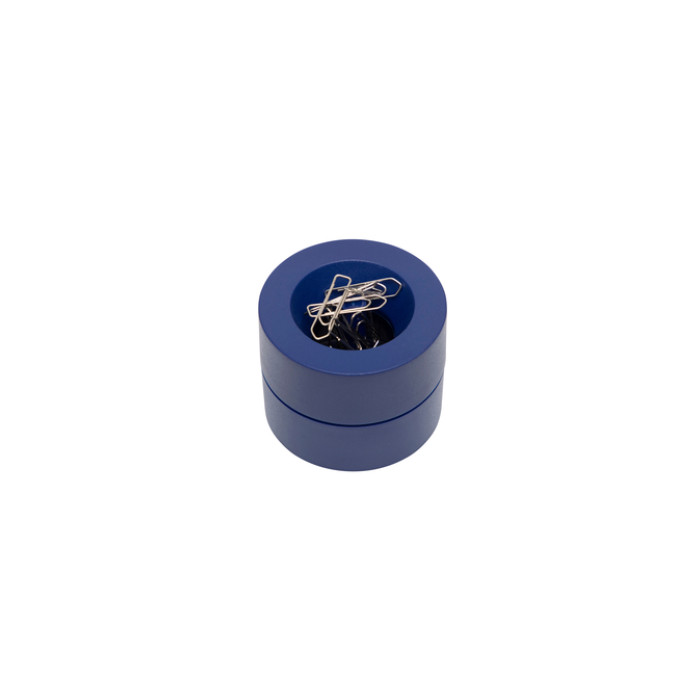 Papercliphouder MAUL Pro magnetisch Ø73x60mm blauw