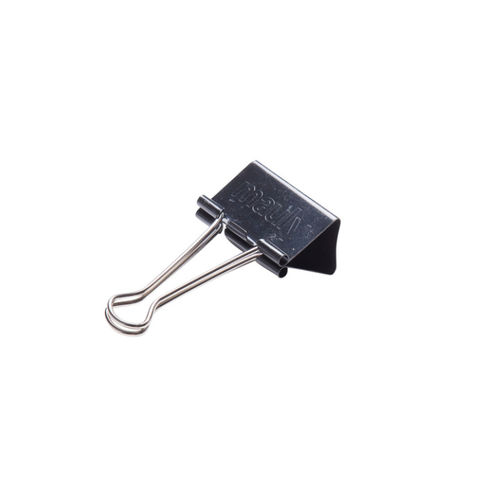 Papierklem MAUL foldback 215 19mm zwart 6 stuks