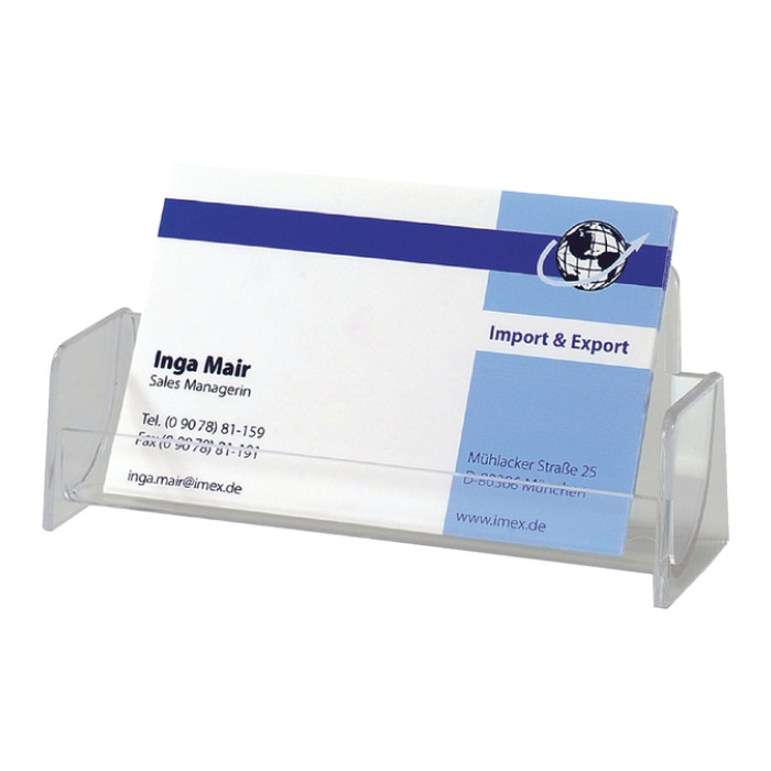 Visitekaartbak Sigel VA120 50 kaarten 94x85mm hard plastic glashelder