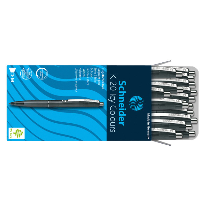 Balpen Schneider K20 Icy Colours medium zwart