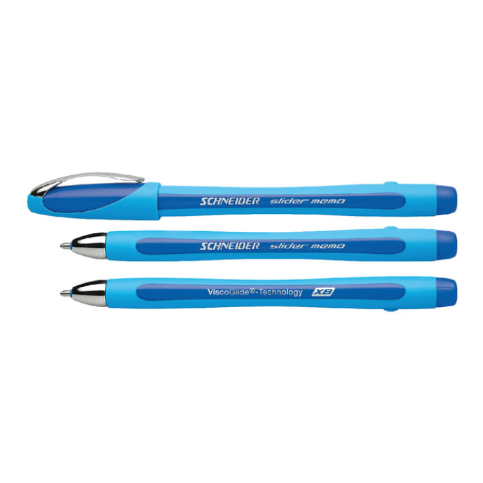 Balpen Schneider Slider Memo extra breed blauw
