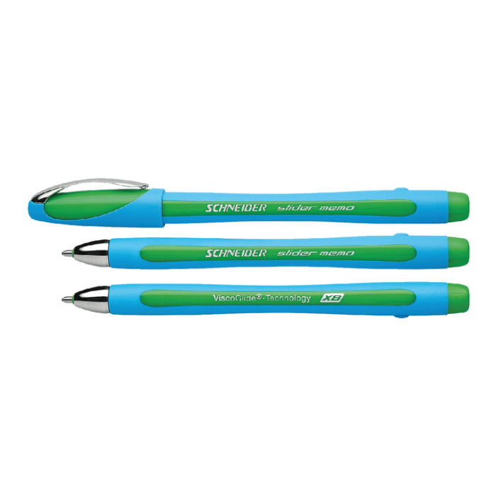 Balpen Schneider Slider Memo extra breed groen