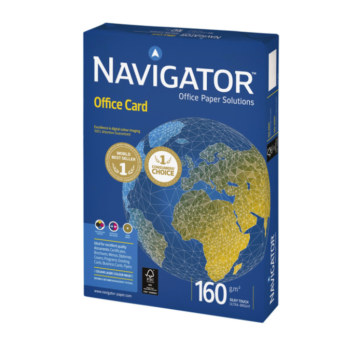 Kopieerpapier Navigator Office Card A4 160gr wit 250 vel