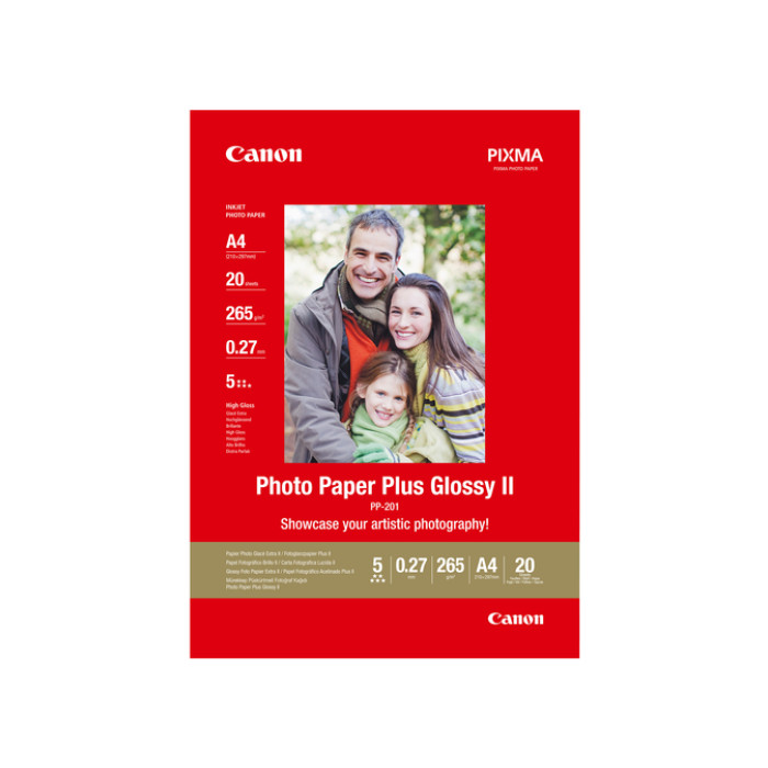 Inkjetpapier Canon PP-201 A4 265gr glans 20 vel