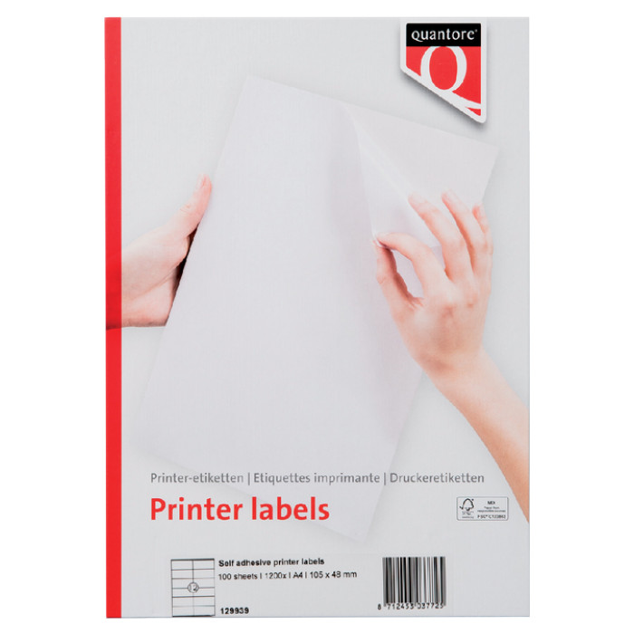 Etiket Quantore 105x48mm 1200 stuks