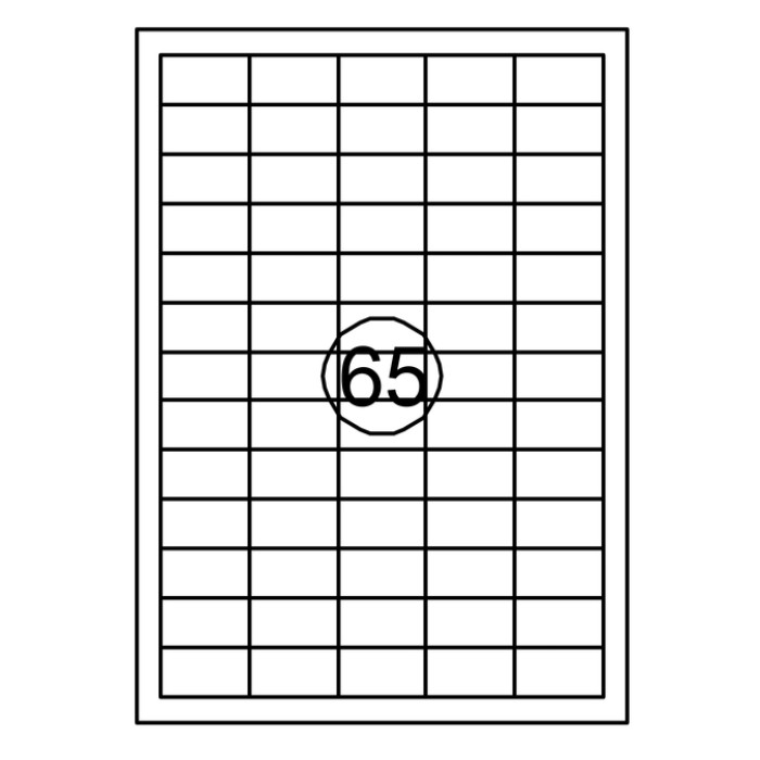 Etiket Quantore 38.1x21.2mm 6500 stuks