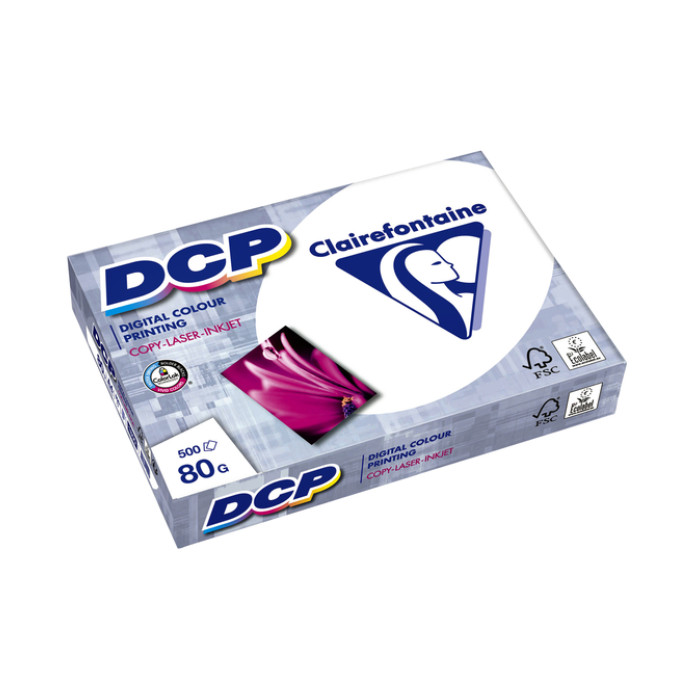 Laserpapier Clairefontaine DCP A4 80gr wit 500 vel