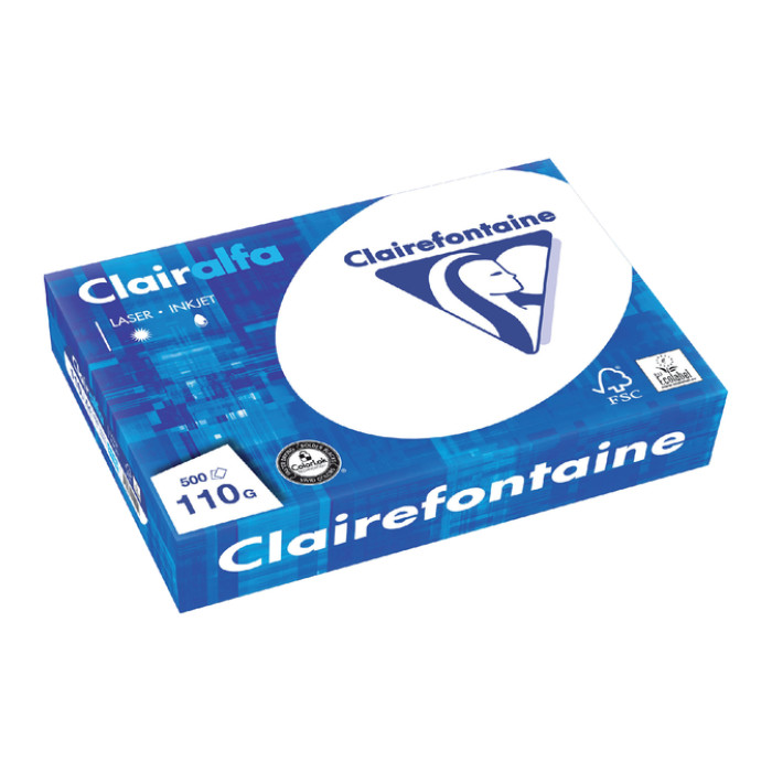 Kopieerpapier Clairefontaine Clairalfa A4 110gr wit 500 vel