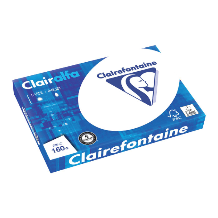 Kopieerpapier Clairefontaine Clairalfa A3 160gr wit 250 vel
