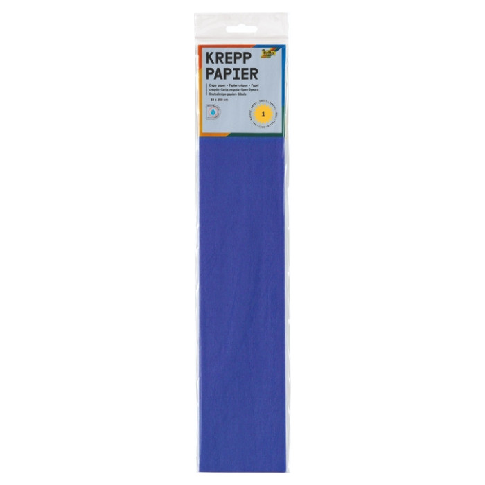 Crêpepapier Folia 50x250cm 10vel 128 briljantblauw