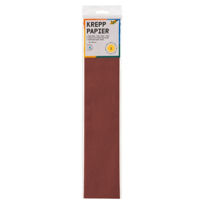 Crêpepapier Folia 50x250cm 10vel 161 kastanjebruin