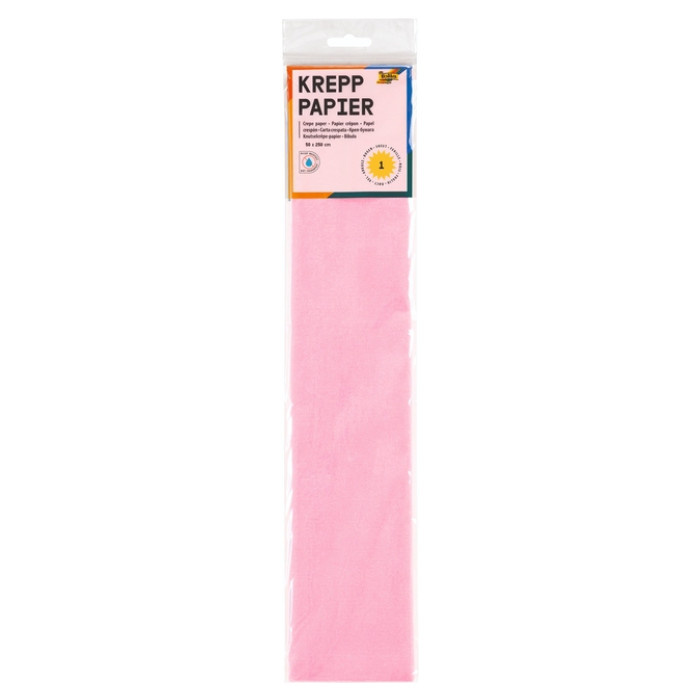 Crêpepapier Folia 50x250cm 10vel 119 lichtroze