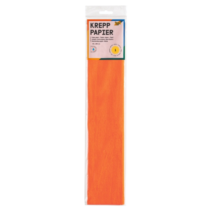 Crêpepapier Folia 50x250cm 10vel 109 oranje