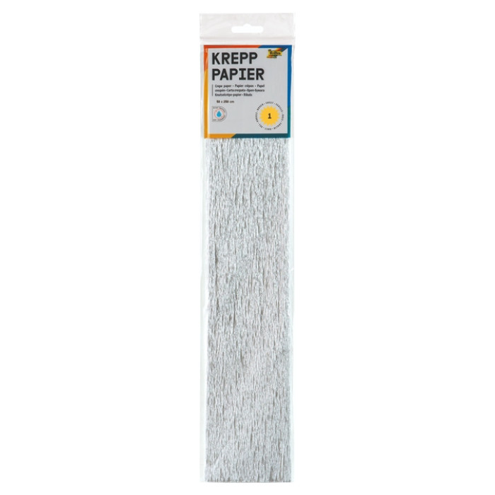 Crêpepapier Folia 50x250cm 10vel 9126 zilver