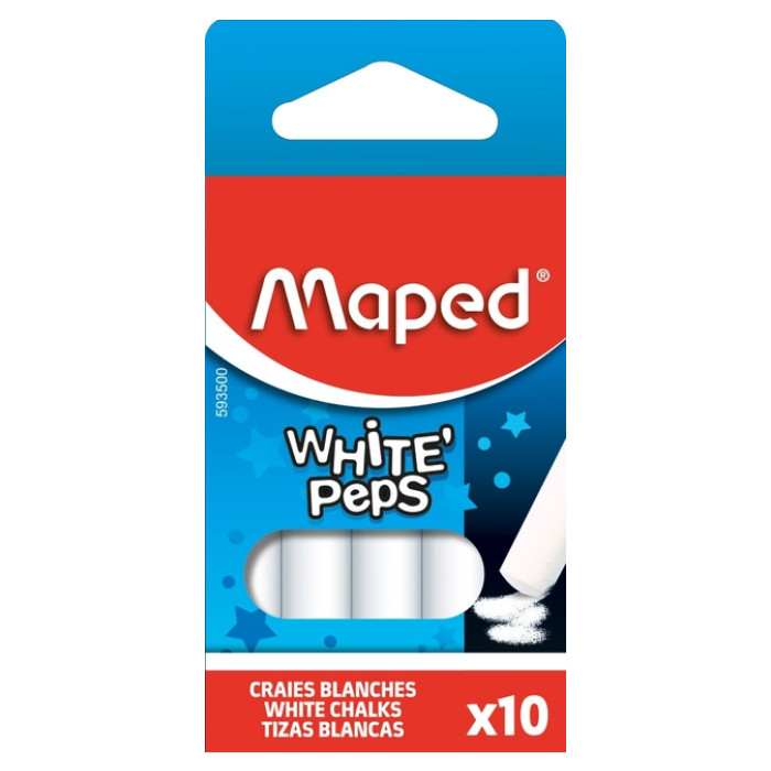 Schoolbordkrijt Maped White'Peps set á 10 stuks wit