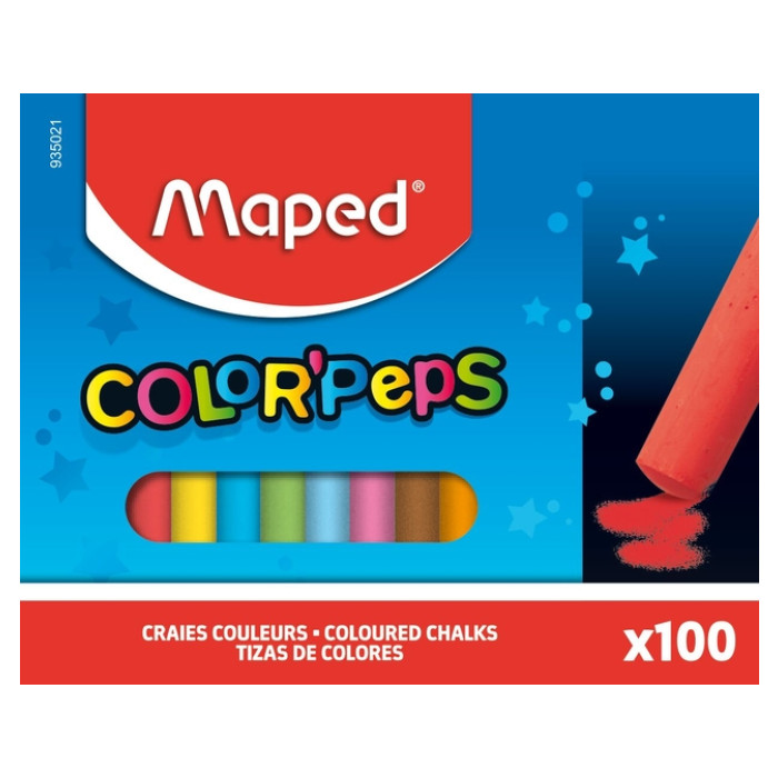 Schoolbordkrijt Maped Color'Peps doos á 100 stuks assorti