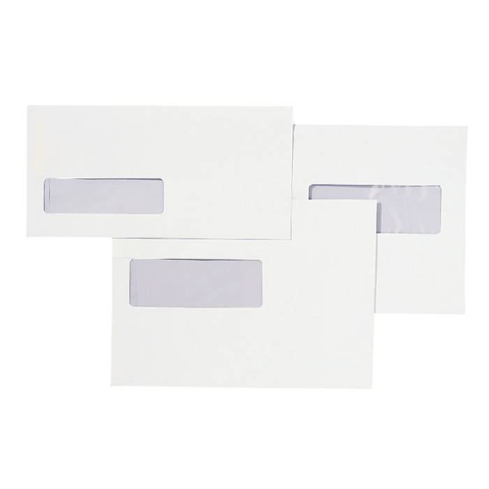 Envelop Quantore 110x220mm venster 3x10cm rechts zelfklevend 25 stuks