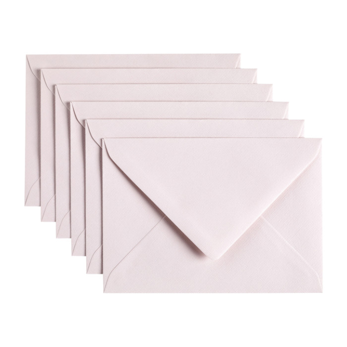Envelop Papicolor C6 114x162mm lichtroze pak à 6 stuks