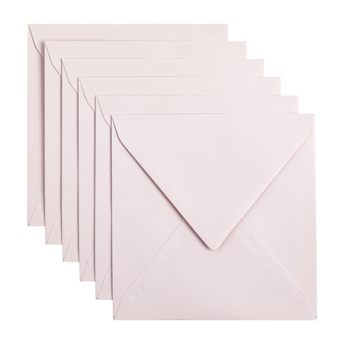 Envelop Papicolor 140x140mm lichtroze pak à 6 stuks