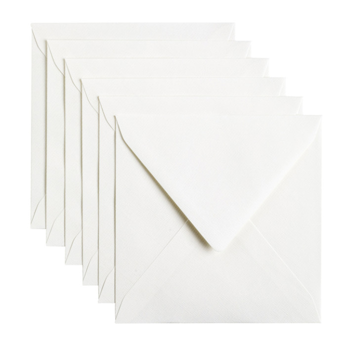 Envelop Papicolor 140x140mm hagelwit pak à 6 stuks