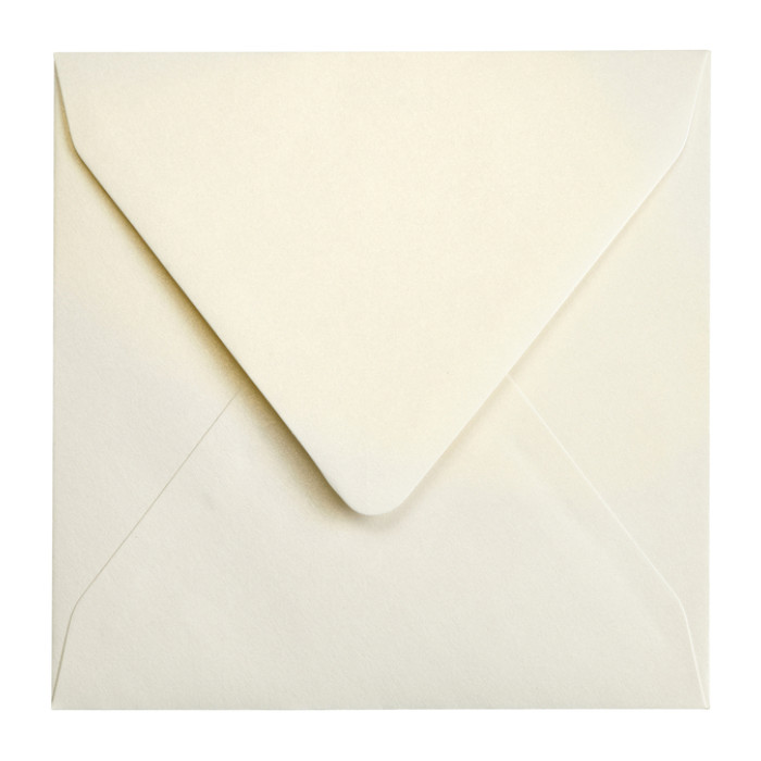Envelop Papicolor 140x140mm metallic ivoor pak à 6 stuks