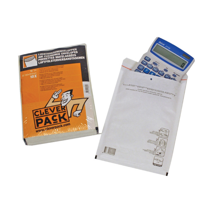 Envelop CleverPack luchtkussen nr18 295x370mm wit pak à 10 stuks