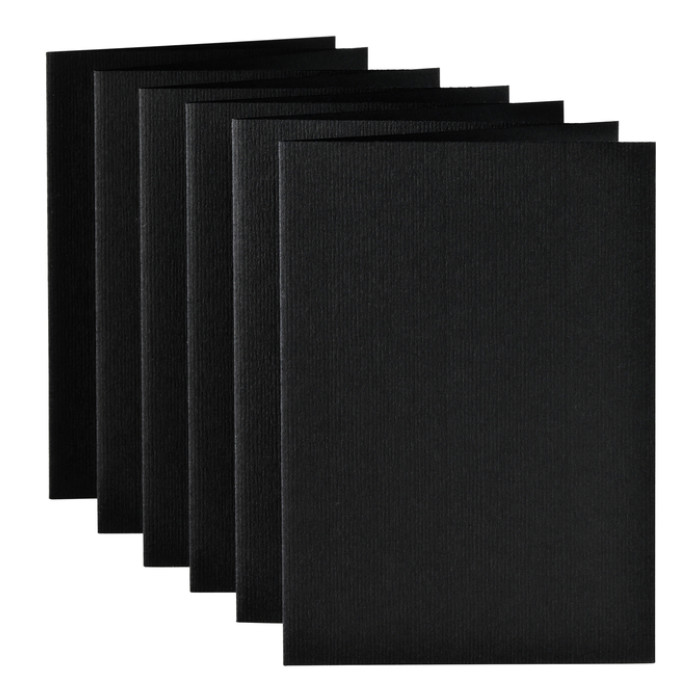 Correspondentiekaart Papicolor dubbel 105x148mm ravenzwart pak à 6 stuks