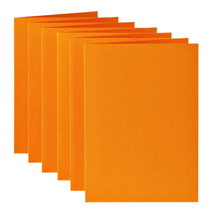 Correspondentiekaart Papicolor dubbel 105x148mm oranje pak à 6 stuks