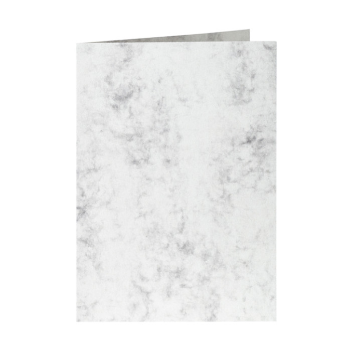 Correspondentiekaart Papicolor dubbel 105x148mm marmer grijs pak à 6 stuks