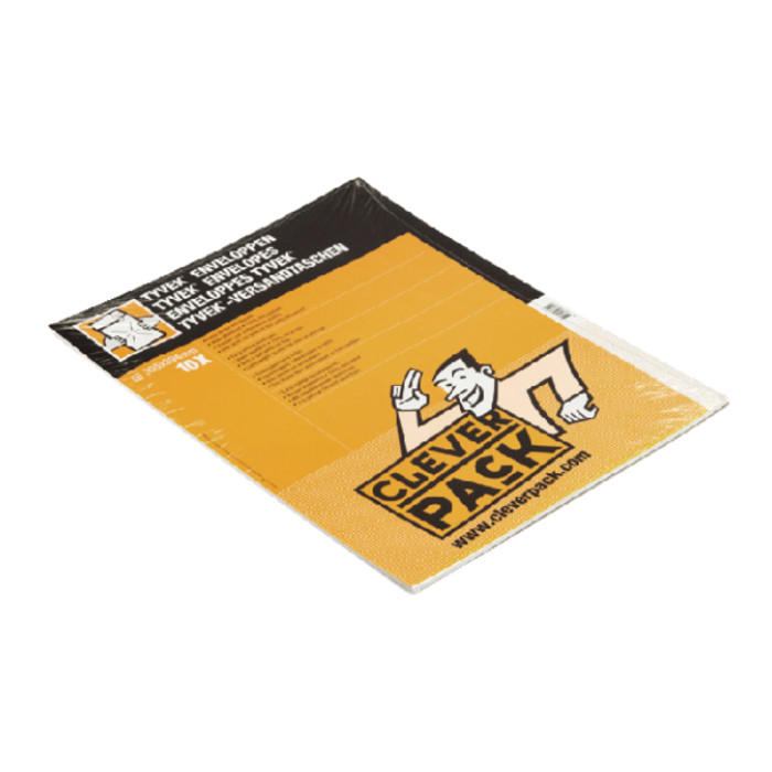 Envelop CleverPack Tyvek E4 305x394mm zelfklevend wit pak à 10 stuks